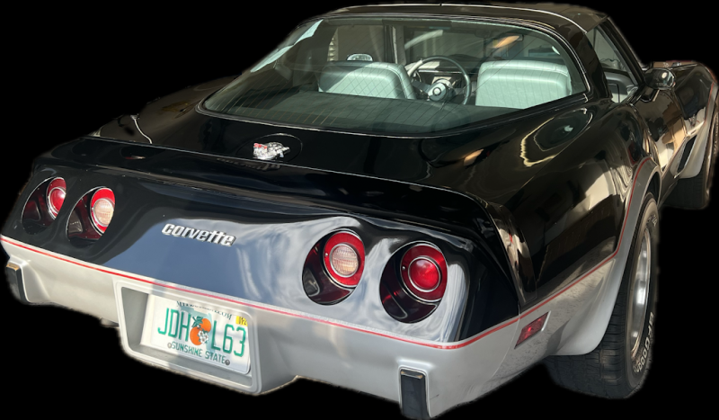 BLACK / SILVER 1978 Corvette T-Top id:90917