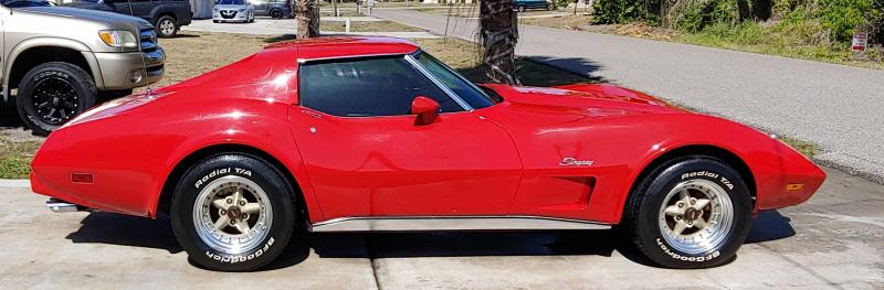 Red 1975 Corvette T-Top id:88013