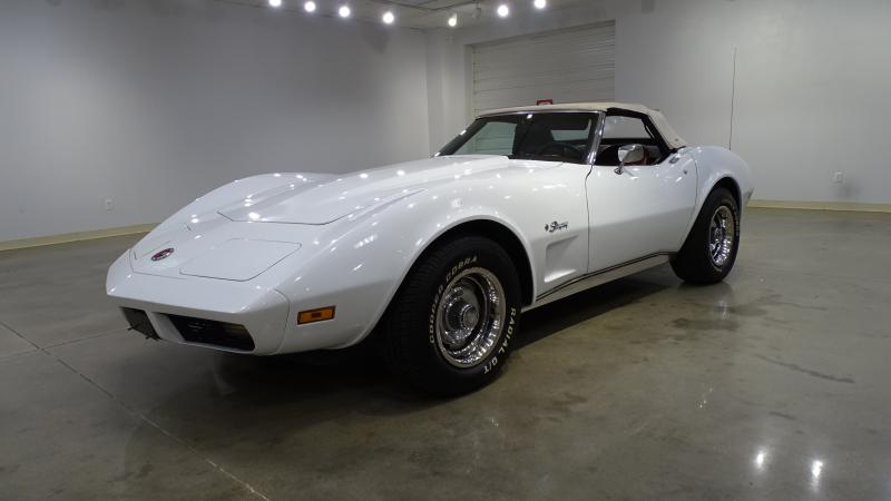 1974 White Chevy Corvette Convertible