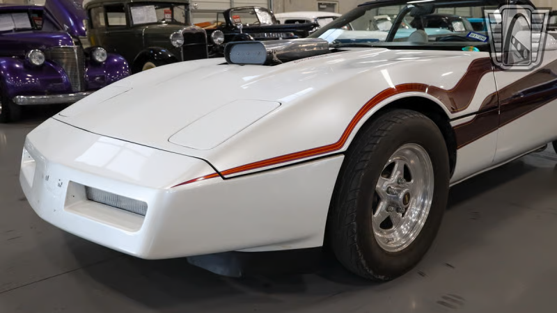 1986 White Chevy Corvette Convertible