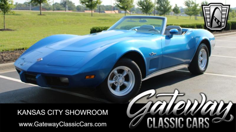 1975 Blue Chevy Corvette Convertible