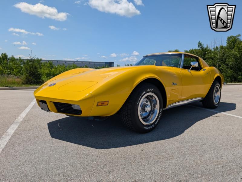 1973 Yellow Chevy Corvette Coupe