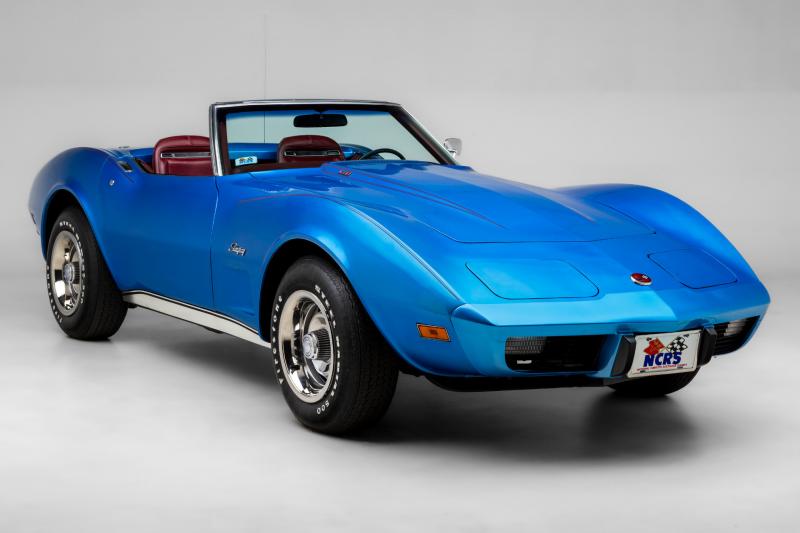 1975 Bright Blue Metallic Chevy Corvette Convertible