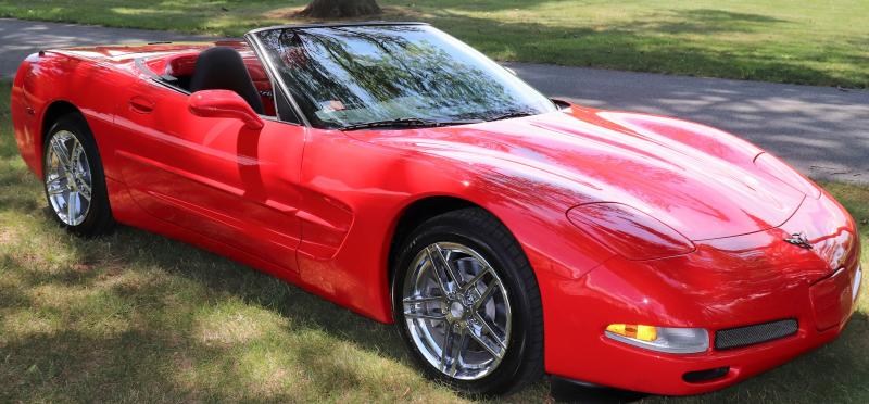 2001 Red Chevy Corvette Convertible