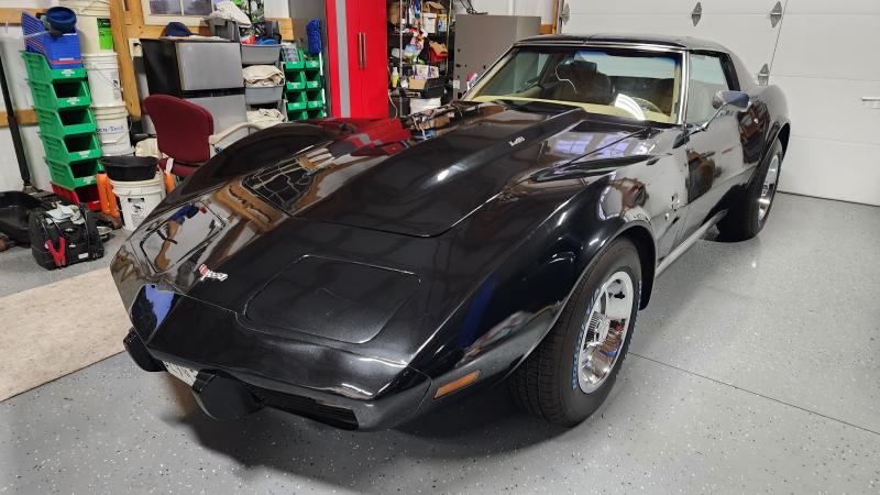 1977 Black Chevy Corvette T-Top