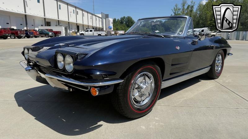 1963 Blue Chevy Corvette Convertible