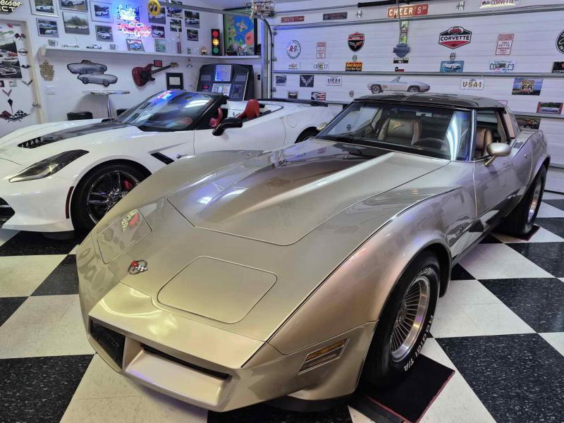 1982 Silver Beige Chevy Corvette T-Top