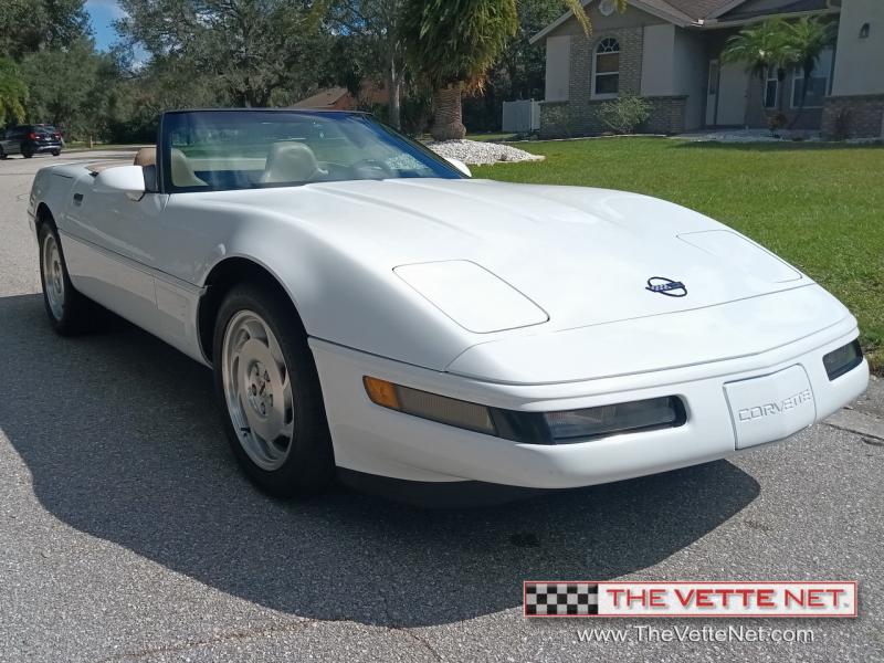 White 1995 Corvette Convertible id:89377