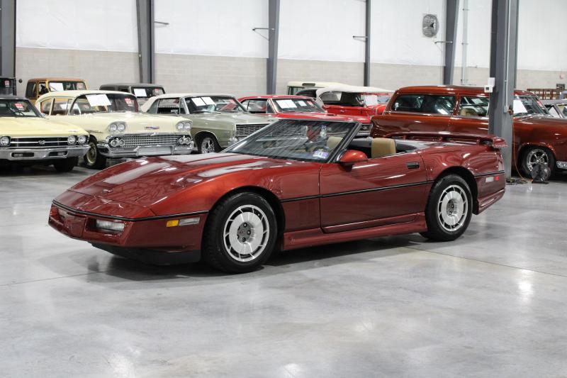 1987 Maroon Chevy Corvette Convertible