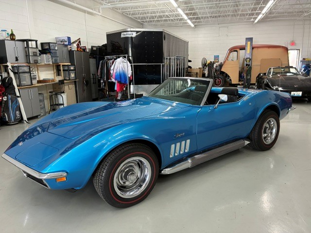1969 Lemans Blue Chevy Corvette Convertible