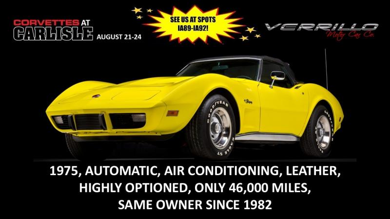 1975 Bright Yellow Chevy Corvette Convertible