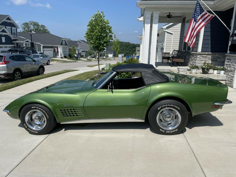 Elkhart Green 1972 Corvette Convertible id:87576