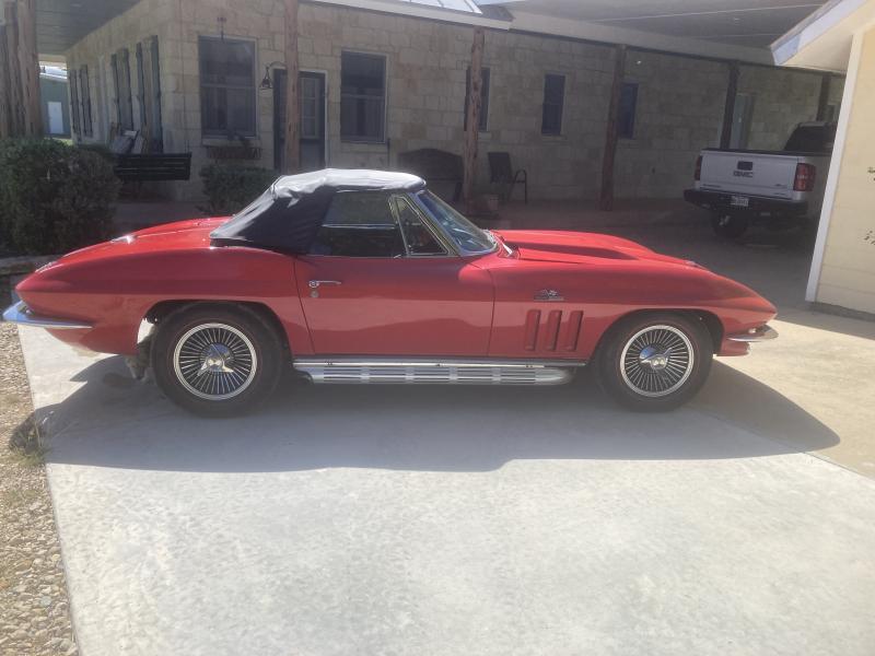 1965 Red Chevy Corvette Convertible