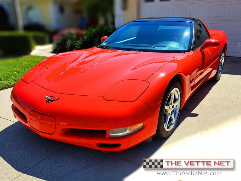 2001 Red Chevy Corvette Coupe