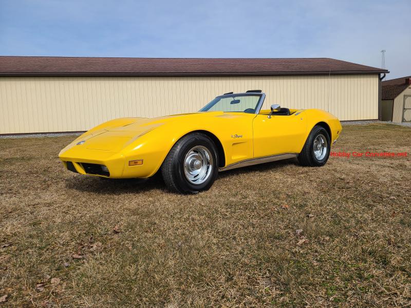 Yellow 1974 Corvette Convertible id:90779