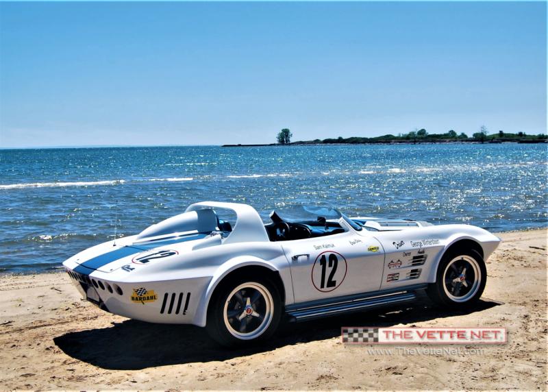 White/Blue 1964 Corvette Convertible id:90902