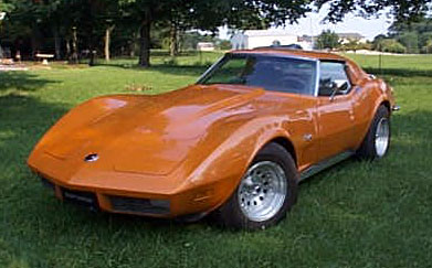Orange  1973 Corvette T-Top id:90969