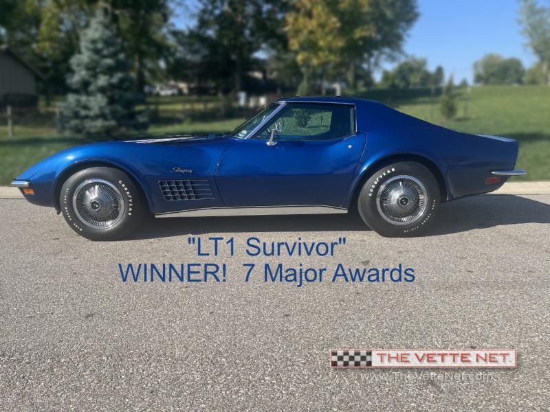 Targa Blue 1972 Corvette T-Top id:91032