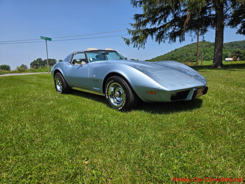 1977 Light Blue Chevy Corvette T-Top