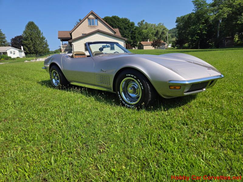 1971 Silver Chevy Corvette Convertible