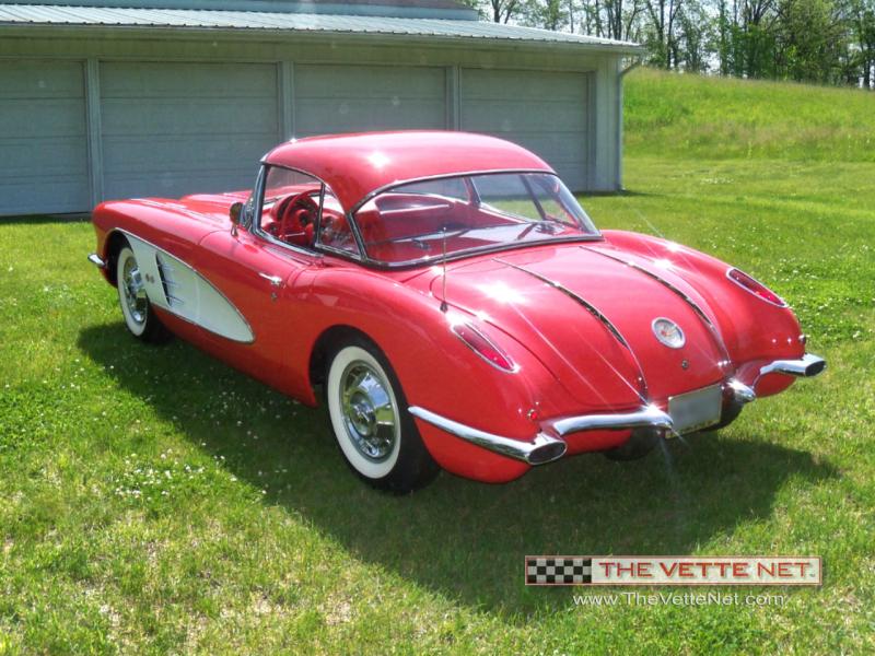 1958 Signet Red Chevy Corvette Convertible