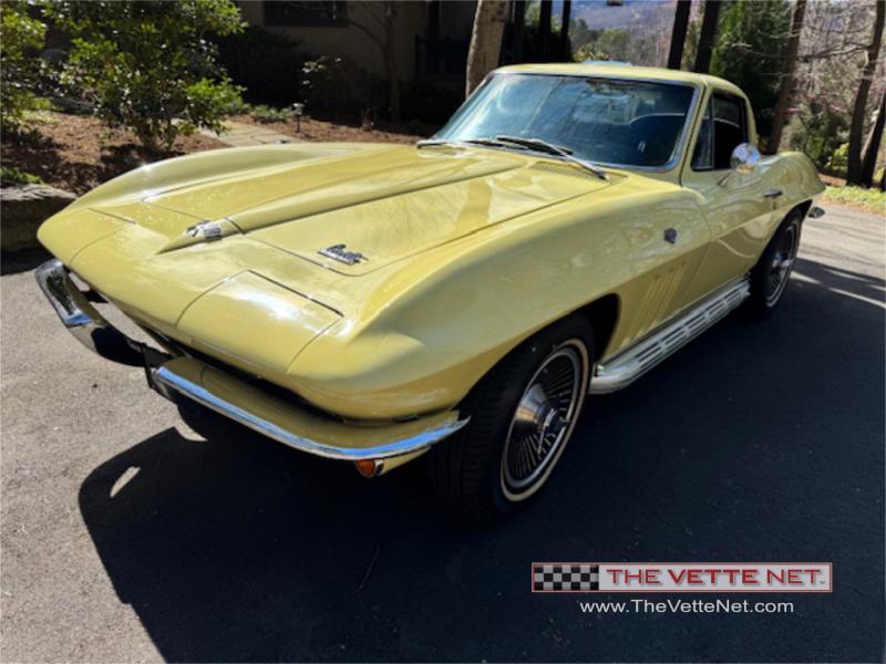 1966 Sunfire Yellow Chevy Corvette Coupe