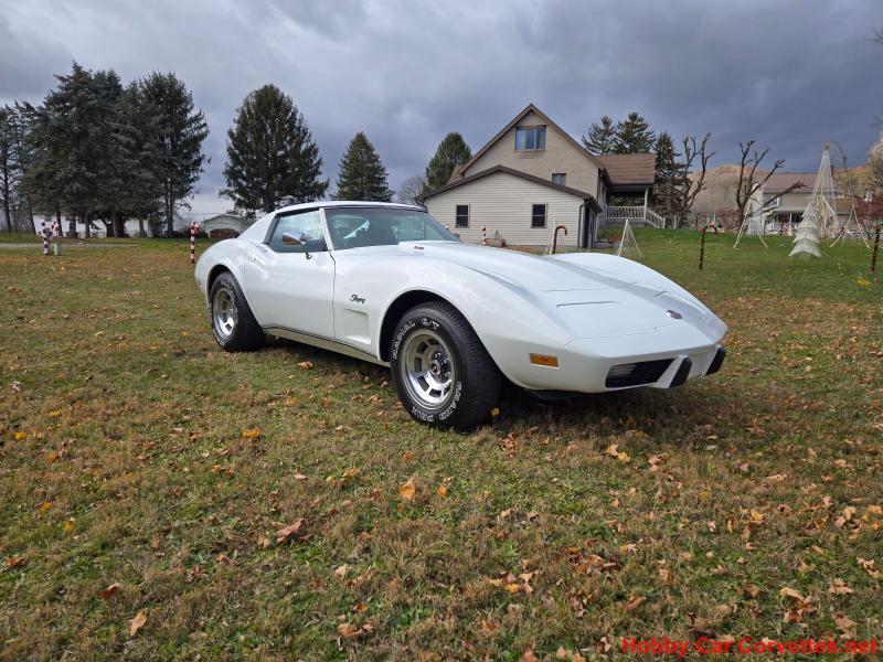 1976 White Chevy Corvette T-Top