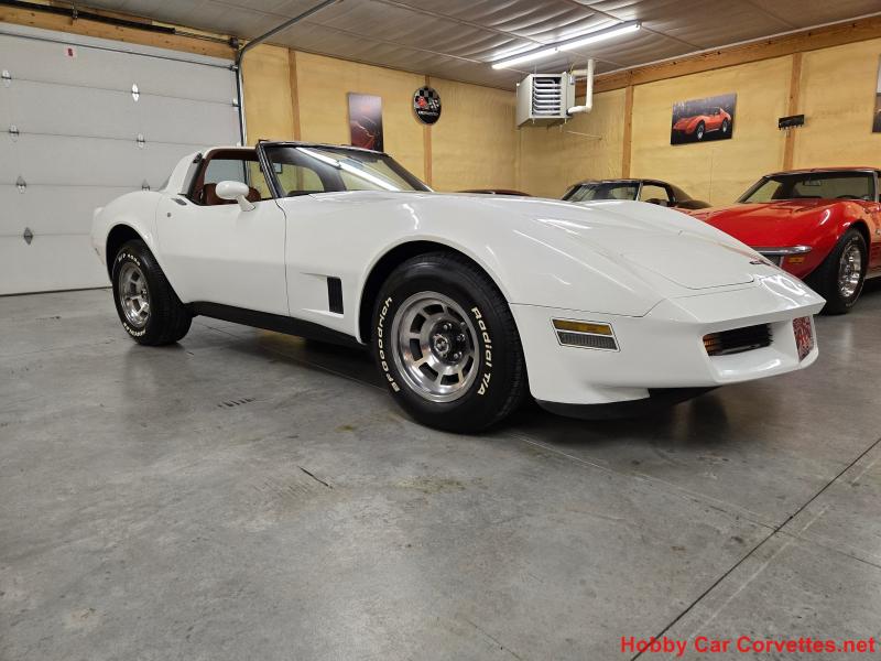 1981 White Chevy Corvette T-Top