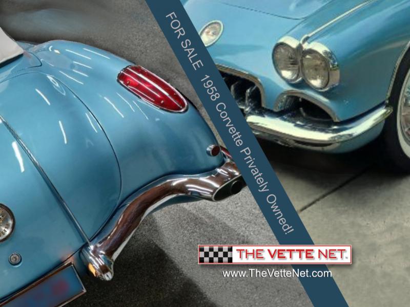 1958 Silver Blue/Silver Chevy Corvette Convertible