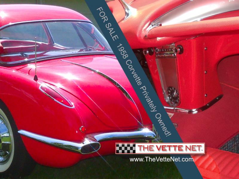 1958 Signet Red/White Chevy Corvette Convertible