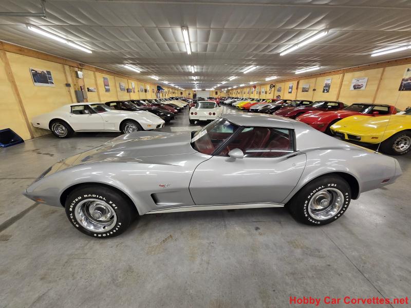 1977 Silver Chevy Corvette T-Top