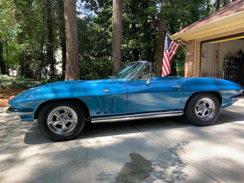 1965 Nassau Blue Chevy Corvette Convertible