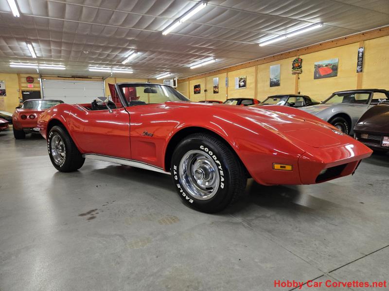 1973 Red Chevy Corvette Convertible