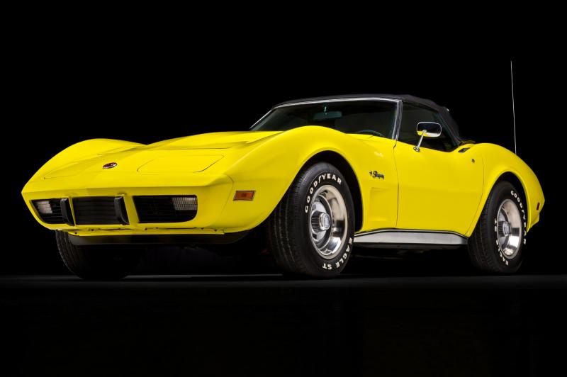 1975 Bright Yellow Chevy Corvette Convertible