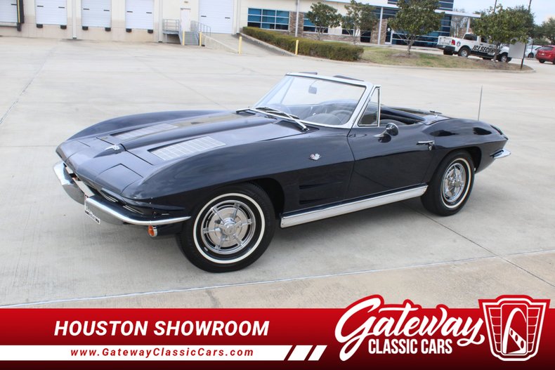 1963 Blue Chevy Corvette Convertible