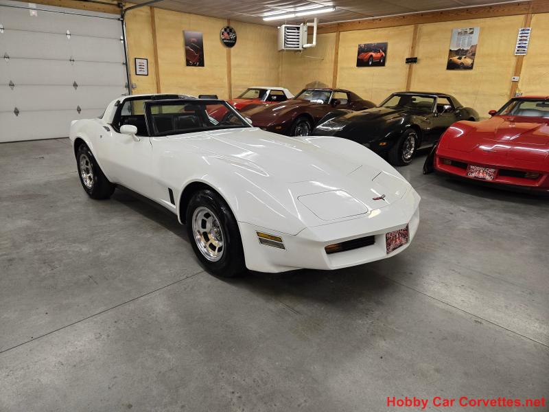 1981 White Chevy Corvette T-Top