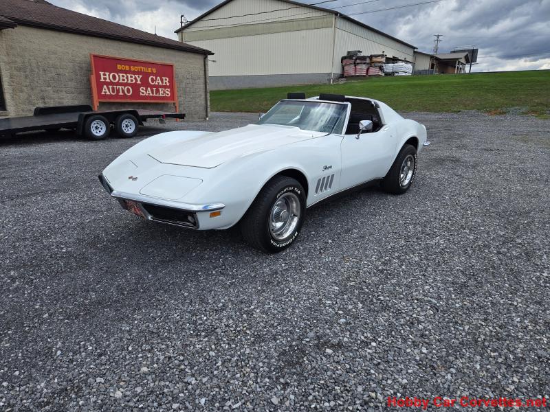 1969 White Chevy Corvette T-Top