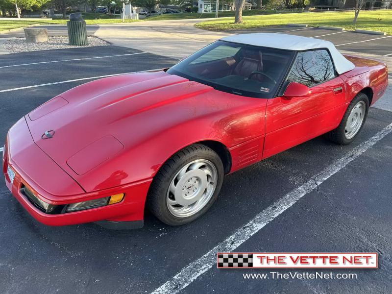 1991 Red Chevy Corvette Convertible