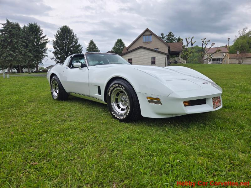 1980 White Chevy Corvette T-Top