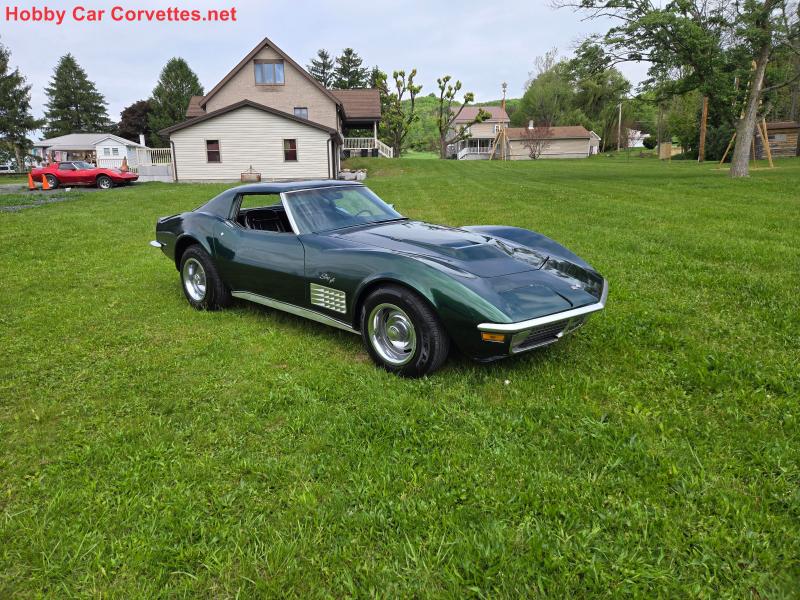 1971 Green Chevy Corvette T-Top