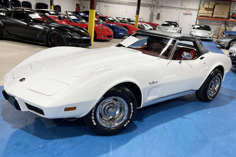 1975 Classic White Chevy Corvette Convertible