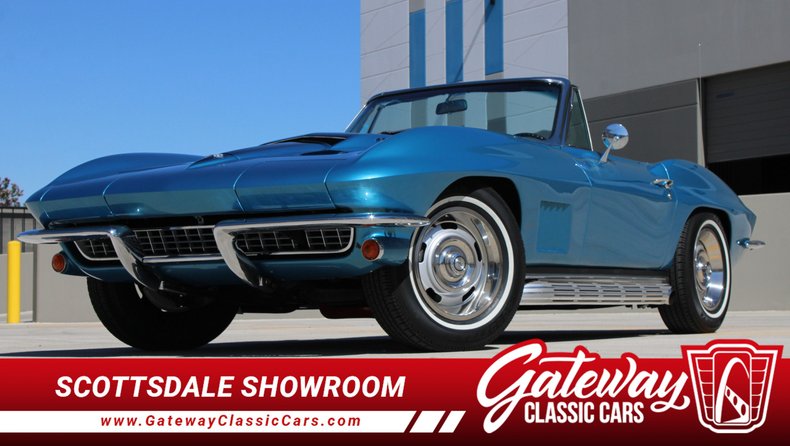 1967 Blue Chevy Corvette Convertible