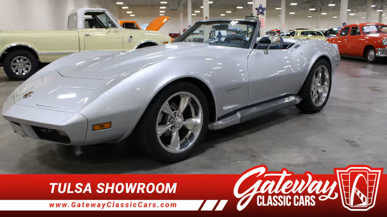 1974 Silver Chevy Corvette Convertible