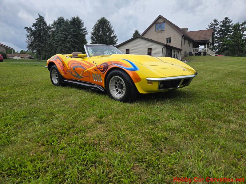 1969 Yellow Chevy Corvette Convertible