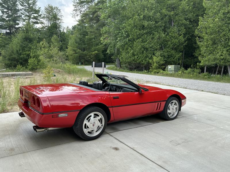 1989 Red Chevy Corvette Convertible