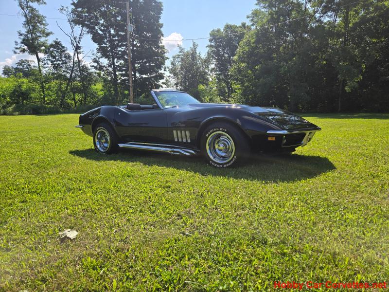1969 Black Chevy Corvette Convertible