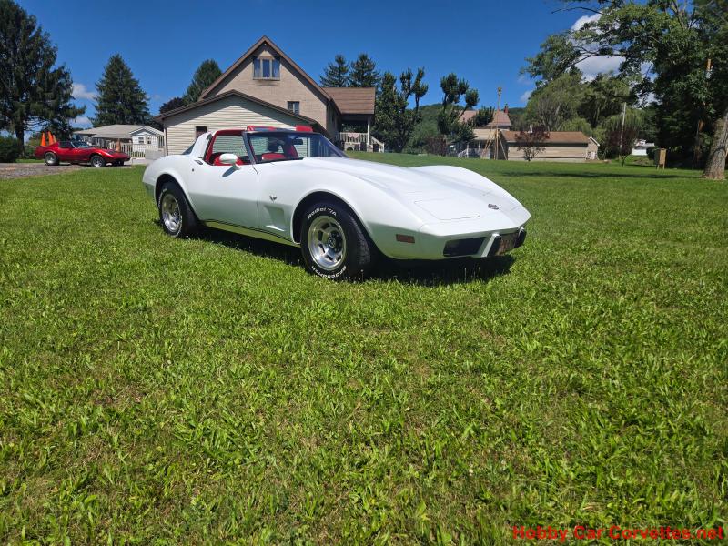 1978 White Chevy Corvette T-Top