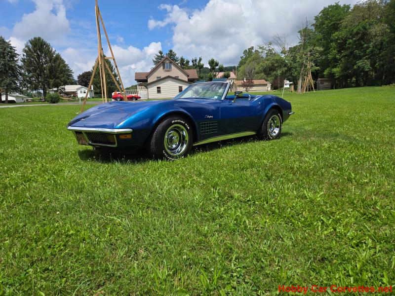 1971 Blue Chevy Corvette Convertible