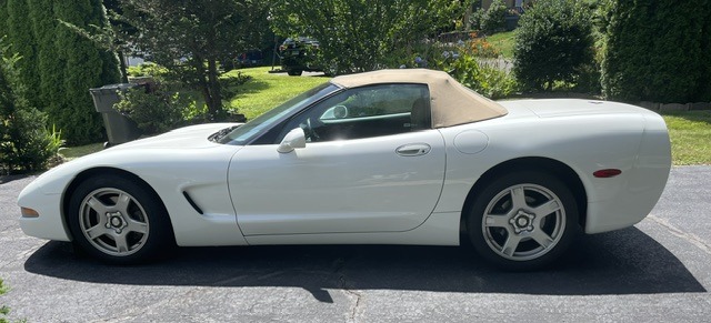 1999 white Chevy Corvette Convertible