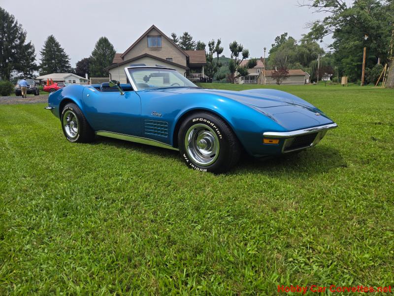 1971 Blue Chevy Corvette Convertible